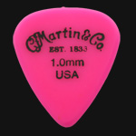 C F Martin Number 5 Delrin Fluorescent Pink 1.00mm Guitar Picks
