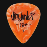 Dunlop Celluloid Classics Standard Orange Perloid Thin Guitar Picks