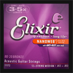 Elixir Bronze Nanoweb 12 String Guitar Strings .012 - .053 Elixir Bronze Nanoweb 12 String Guitar Strings .012 - .053