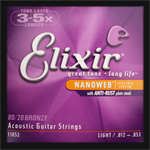 Elixir Bronze Nanoweb Guitar Strings .012 - .053 Elixir Bronze Nanoweb Guitar Strings .012 - .053