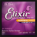 Elixir Bronze Nanoweb Guitar Strings .012 - .056 Elixir Bronze Nanoweb Guitar Strings .012 - .056