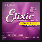 Elixir Bronze Polyweb Guitar Strings .010 - .047