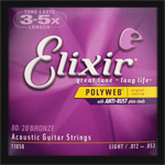 Elixir Bronze Polyweb Guitar Strings .012 - .053