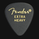 Fender Classic Celluloid 351 Black Extra Heavy Guitar Picks