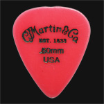 C F Martin Number 5 Delrin Fluorescent Red 0.50mm Guitar Picks