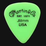 C F Martin Number 5 Delrin Fluorescent Green 0.88mm Guitar Picks