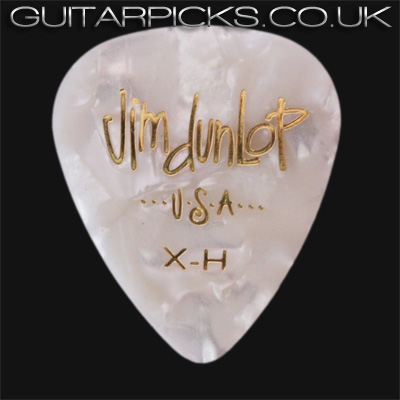 Dunlop Celluloid Classics Standard White Extra Heavy Guitar Picks - Click Image to Close