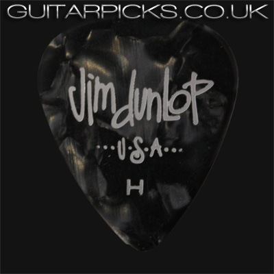 Dunlop Celluloid Classics Standard Black Heavy Guitar Picks - Click Image to Close