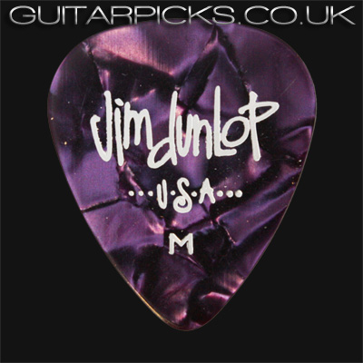 Dunlop Celluloid Classics Standard Purple Perloid Medium Guitar Picks - Click Image to Close