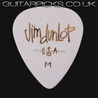 Dunlop Celluloid Classics Standard White Medium Guitar Picks - Click Image to Close