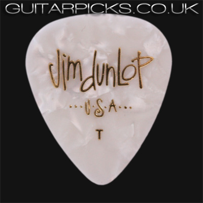 Dunlop Celluloid Classics Standard White Thin Guitar Picks - Click Image to Close