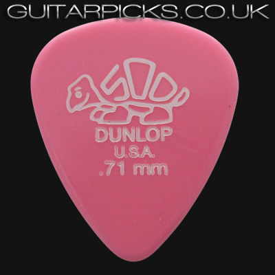 Dunlop Delrin 500 Standard 0.71mm Pink Guitar Picks - Click Image to Close