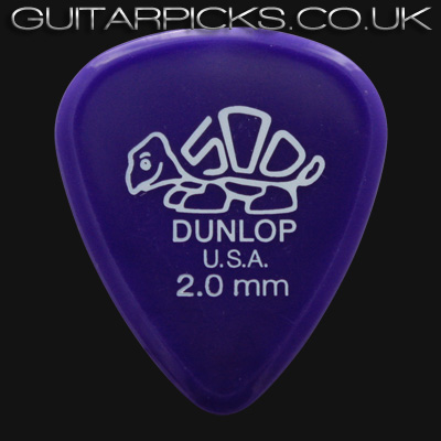 Dunlop Delrin 500 Standard 2.0mm Purple Guitar Picks - Click Image to Close