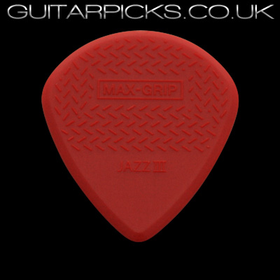 Dunlop Max Grip Jazz III Red Nylon Guitar Picks - Click Image to Close