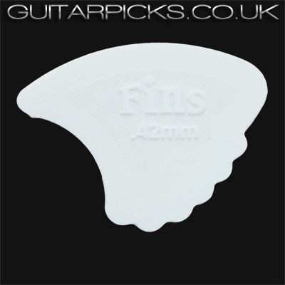Dunlop Nylon Fins 0.42mm White Guitar Picks - Click Image to Close