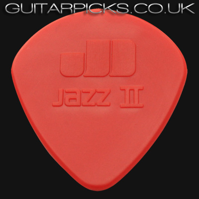 Dunlop Nylon Jazz II Red Nylon Semi 1.18 mm Guitar Picks - Click Image to Close
