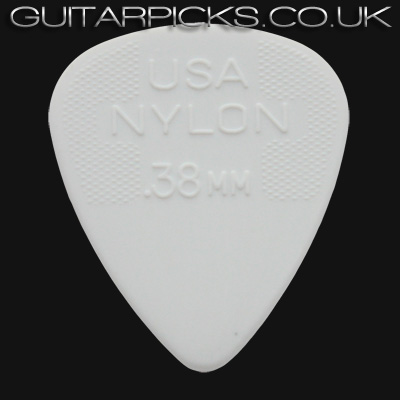 Dunlop Nylon Standard 0.38mm White Guitar Picks - Click Image to Close