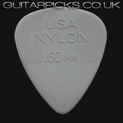 Dunlop Nylon Standard 0.60mm Light Grey Guitar Picks - Click Image to Close