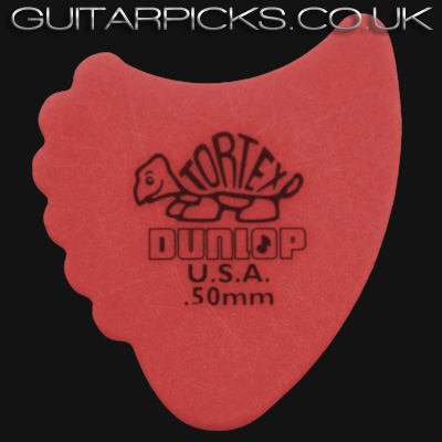 Dunlop Tortex Fins 0.50mm Red Guitar Picks - Click Image to Close