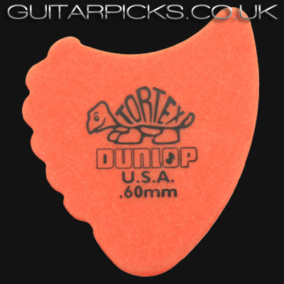 Dunlop Tortex Fins 0.60mm Orange Guitar Picks - Click Image to Close