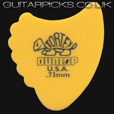 Dunlop Tortex Fins 0.73mm Yellow Guitar Picks - Click Image to Close