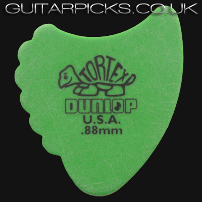 Dunlop Tortex Fins 0.88mm Green Guitar Picks - Click Image to Close