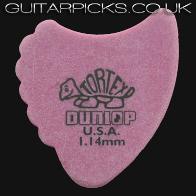 Dunlop Tortex Fins 1.14mm Purple Guitar Picks - Click Image to Close