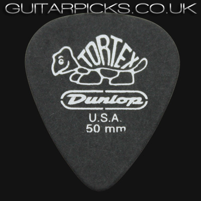 Dunlop Tortex Pitch Black Standard 0.50mm Guitar Picks - Click Image to Close