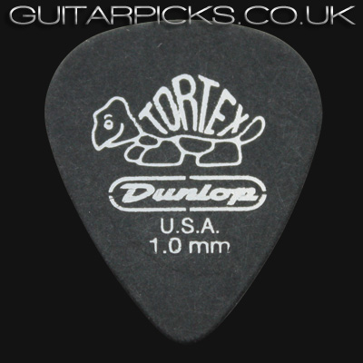 Dunlop Tortex Pitch Black Standard 1.0mm Guitar Picks - Click Image to Close