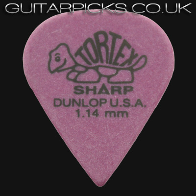 Dunlop Tortex Sharp 1.14mm Purple Guitar Picks - Click Image to Close