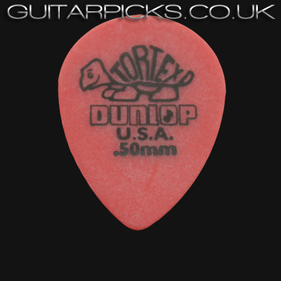 Dunlop Tortex Small Tear Drop 0.50mm Red Guitar Picks - Click Image to Close