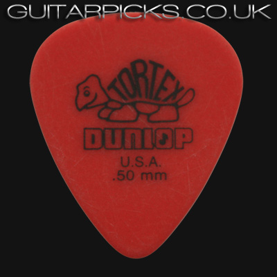Dunlop Tortex Standard 0.50mm Red Guitar Picks - Click Image to Close