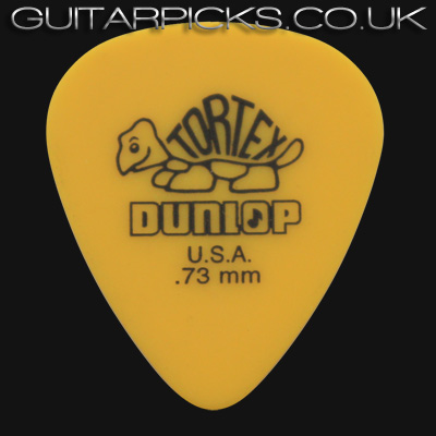 Dunlop Tortex Standard 0.73mm Yellow Guitar Picks - Click Image to Close