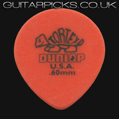 Dunlop Tortex Tear Drop 0.60mm Orange Guitar Picks - Click Image to Close