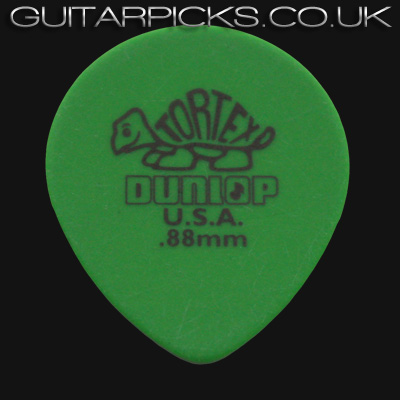 Dunlop Tortex Tear Drop 0.88mm Green Guitar Picks - Click Image to Close
