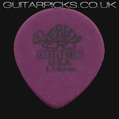 Dunlop Tortex Tear Drop 1.14mm Purple Guitar Picks - Click Image to Close