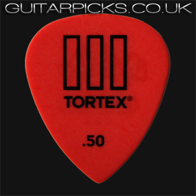 Dunlop Tortex TIII 0.50mm Red Guitar Picks - Click Image to Close