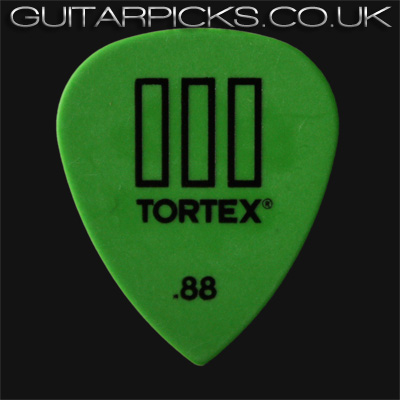 Dunlop Tortex TIII 0.88mm Green Guitar Picks - Click Image to Close