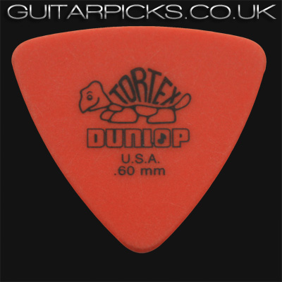 Dunlop Tortex Triangle 0.60mm Orange Guitar Picks - Click Image to Close