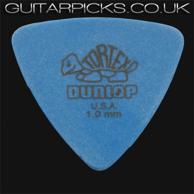 Dunlop Tortex Triangle 1.0mm Blue Guitar Picks - Click Image to Close