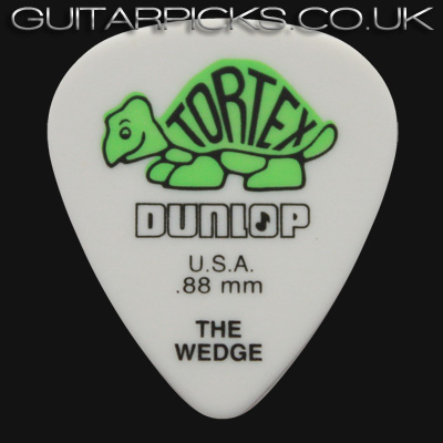 Dunlop Tortex Wedge 0.88mm Green Guitar Picks - Click Image to Close