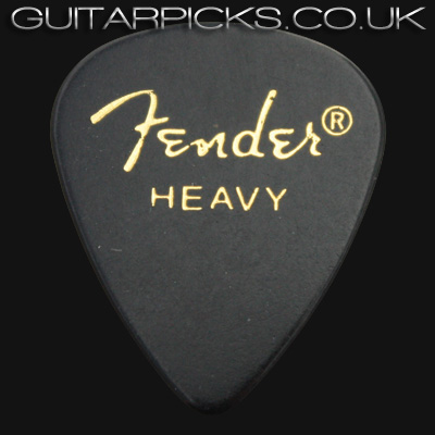 Fender Classic Celluloid 351 Black Heavy Guitar Picks - Click Image to Close