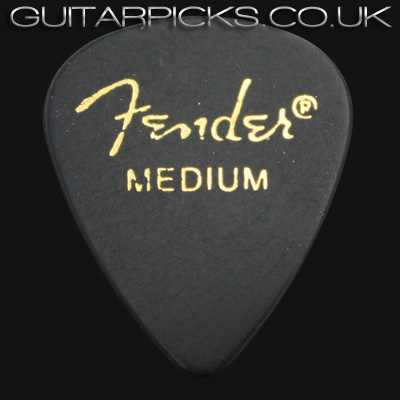 Fender Classic Celluloid 351 Black Medium Guitar Picks - Click Image to Close