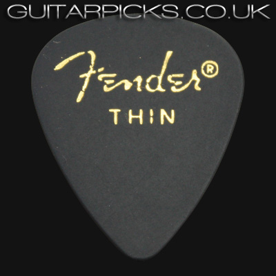 Fender Classic Celluloid 351 Black Thin Guitar Picks - Click Image to Close