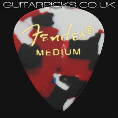 Fender Classic Celluloid 351 Confetti Medium Guitar Picks - Click Image to Close