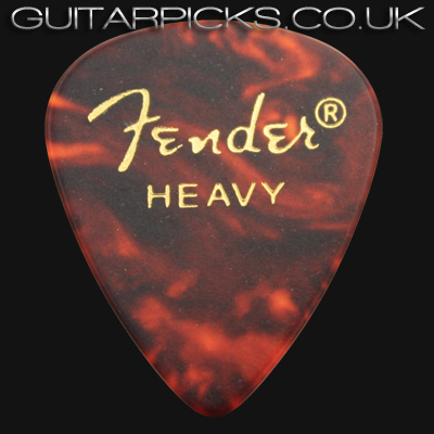 Fender Classic Celluloid 351 Tortoiseshell Heavy Guitar Picks - Click Image to Close