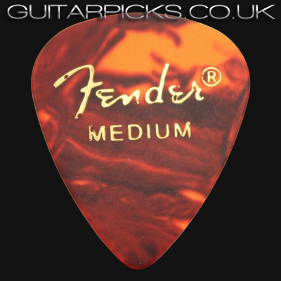 Fender Classic Celluloid 351 Tortoiseshell Medium Guitar Picks - Click Image to Close