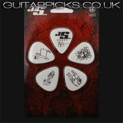 Planet Waves Joe Satriani Signature White Heavy Guitar Plectrums - Click Image to Close