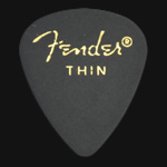 Fender Classic Celluloid 351 Black Thin Guitar Picks